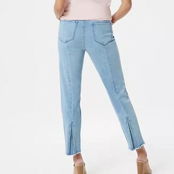 H by Halston premier designer jeans size 20W straight crop back seam‎ and pleat - Picture 2 of 10